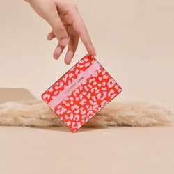 Card Holder (Red/Pink Leopard)