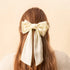 Satin Hair Bow (Cream)