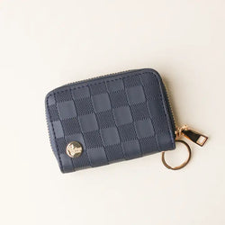 Check Zip Around Wallet (Navy)