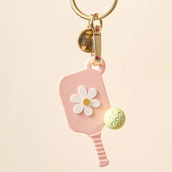 Pickleball Paddle Keychain (Blush)