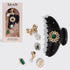 Vintage Black Claw Clip Set