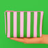 Pink/Green Stripe Cosmetic Bag
