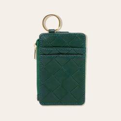 Woven Keychain Wallet (Dark Green)