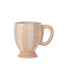 Striped Stoneware Footed Mug