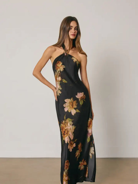 Nightfall Bloom Maxi Dress