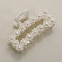 Pearl Flower Claw Clips