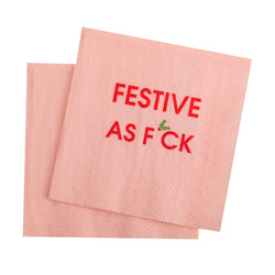 Festive As F*ck Cocktail Napkins