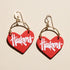 Nebraska Huskers Lover Heart Earrings