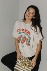 Christmas Patch Thrifted Tee