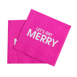 Let's Get Merry Cocktail Napkins