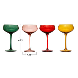 Colored Champagne Glass