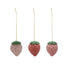 Embossed Ceramic Strawberry Ornament