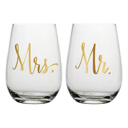 Mr. And Mrs. Wine Glass Set