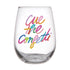 Cue The Confetti Wine Glass
