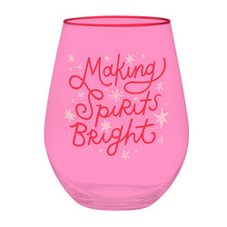 Making Spirits Bright Jumbo Wine Glass