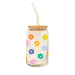 Daisy Beer Can Glass