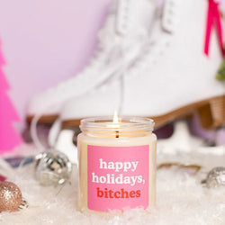 Happy Holidays Glass Jar Candle