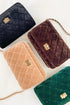 Valentina Velour Quilted Bag