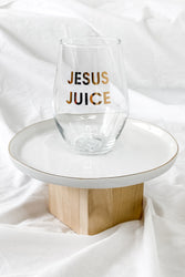 Jesus Juice Wine Glass