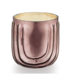 Pink Pine Pressed Glass Candle
