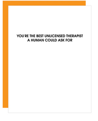 Unlicensed Therapist Card
