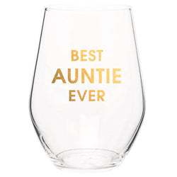 Best Auntie Ever Wine Glass