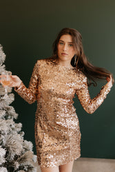 Holiday Spirit Sequin Mini Dress